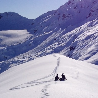 people out snowmobiling