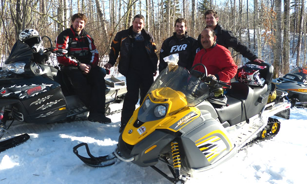 A group of riders on the whitecourt trails. 