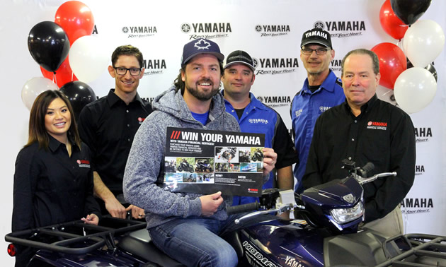 Kevin Higney, winner of the 'Win Your Yamaha' contest. 