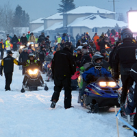 Whitecourt World Snowmobile Parade. 
