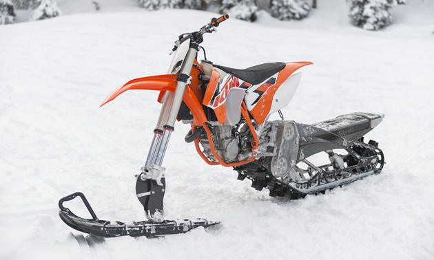 The Yeti snow bike on a KTM. 